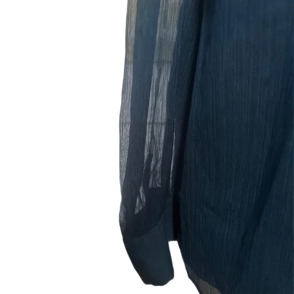 Ann Taylor XL Teal Button Down Blouse - Picture 5 of 7